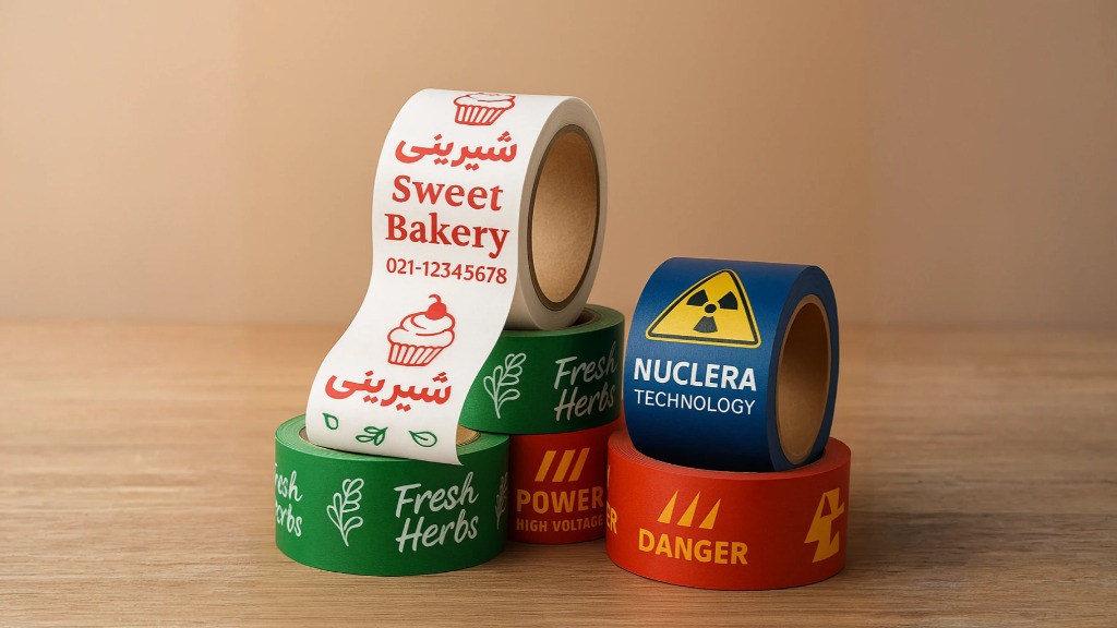 چاپ روی نوار چسب | قدرت برندینگ در بسته‌ بندی با چسب چاپ‌ دار اختصاصی
